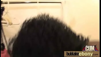 Ebony group fucking and facial bukkake 3