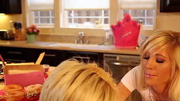 Lexi swallow & tasha reign enjoy lesbian fun in the kitchen