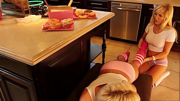 Lexi swallow & tasha reign enjoy lesbian fun in the kitchen
