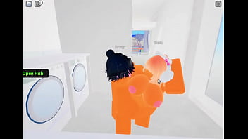 Puta es cogida por su novio en roblox