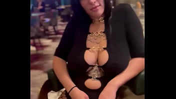 Just a tease at the bar in vegas club previ