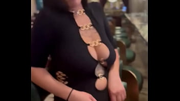 Just a tease at the bar in vegas club previ