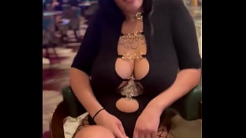 Just a tease at the bar in vegas club previ