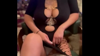 Just a tease at the bar in vegas club previ