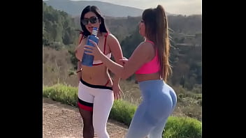 Lesbian sex in the mountains while hiking sara retali & la paisita