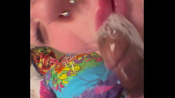 White Slut Gets Real Wataa Ish While Sucking Clown Dick thumbnail