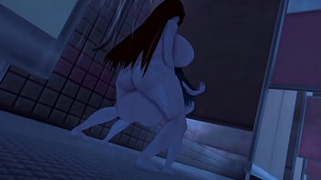 Futa fuck in the bathrooms