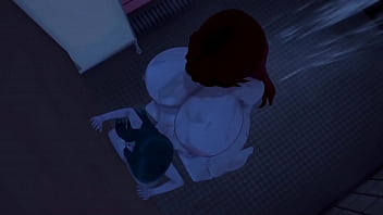 Futa fuck in the bathrooms