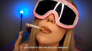 Relapsed smoking fetish and findom joi