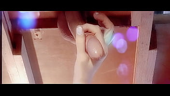 Milking him and swallowing his hot sperm