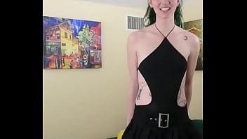 Kit summers part 2 in the little black bodysuit and a gothic miniskirt