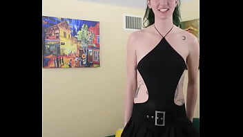 Kit summers part 2 in the little black bodysuit and a gothic miniskirt