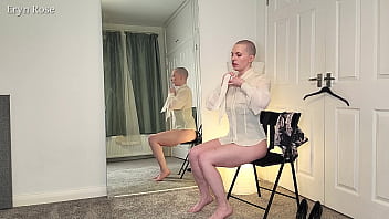 Suffering in stilettos tightlaced and made to walk