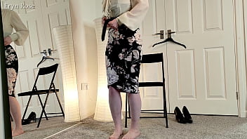 Suffering in stilettos tightlaced and made to walk