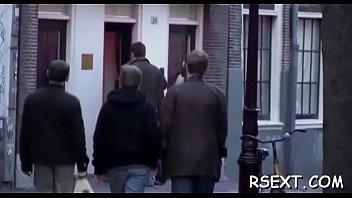 Skinny babe's peach licked hard