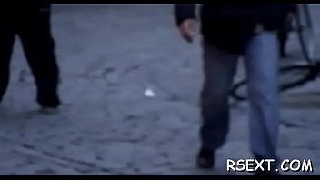 Skinny babe's peach licked hard