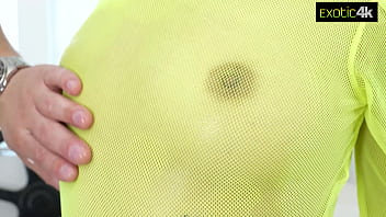 Mina tran gets covered in oil and cum