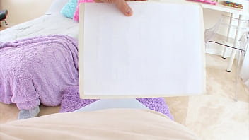 Paige paxton 19 yo blonde teenager huge cock pov blowjob and cum facial