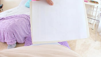 Paige paxton 19 yo blonde teenager huge cock pov blowjob and cum facial