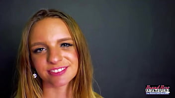 Busty blonde stella gives a slow blowjob and swallows the big cumshot