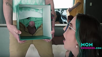 Step moms caught pegging eachother joined by step sons