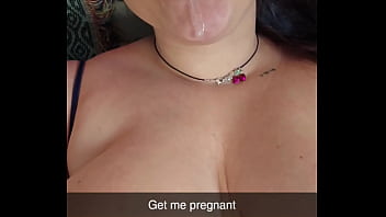 Homewrecker begs to be bred on snapchat while u sit next to your wife