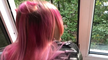 Minx suck big dick stranger and hard doggy sex cum on tits