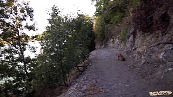 Real sex vlog in the forest she jokes a lot and swallows cum