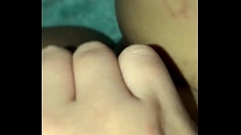 My asian bitch playing with her pussy