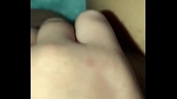 My asian bitch playing with her pussy