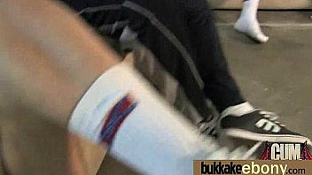 Ebony gets group cumshots 28