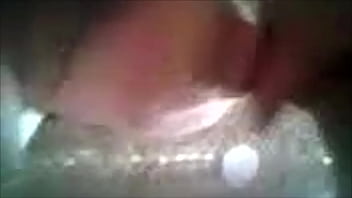 Chubby brunette blowing cock