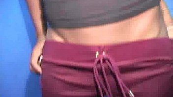 Ebony teen shows off her blowjob skills at gloryhole 17