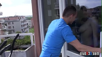 Busty lexi teases her gardener