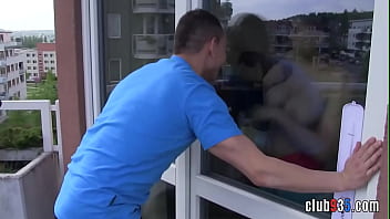 Busty lexi teases her gardener