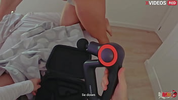 Tried my stepmom's new massage on her ass and fucked her hard in the ass