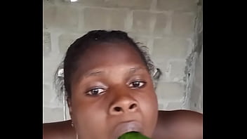 Upside down & soaked cucumber made me moan