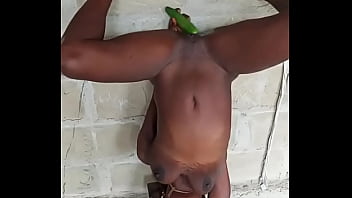 Upside down & soaked cucumber made me moan