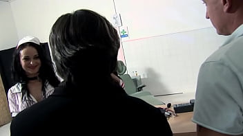 Eva angelina and claudia adams make quick work of two cocks and wear the cum home