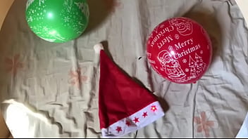 In the absence of santa i gave my pussy a merry christmas treat with my dildo