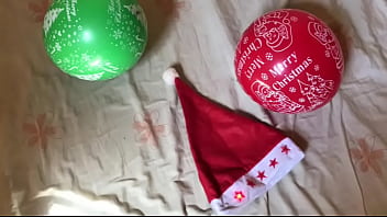 In the absence of santa i gave my pussy a merry christmas treat with my dildo