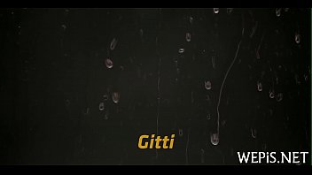 He is pissing and that babe is drinking