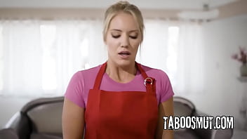 Blonde maid fucked by two burglars