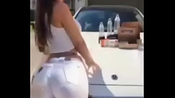 Big butts girls in tight white pants collection