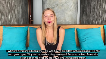 Closeup of a blonde deepthroating my stiffy