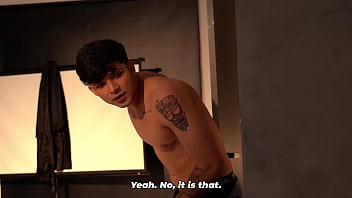 Big assed stepmother comes out of the bathroom naked after her stepson plays a prank on her