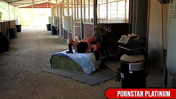 Busty blonde devon munches veronica’s pussy in stable fuck