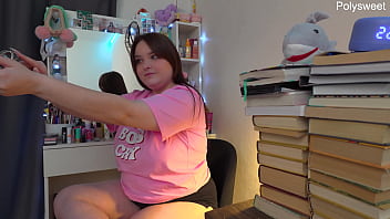 Russian actress shoots solo backstage video