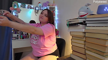 Russian actress shoots solo backstage video