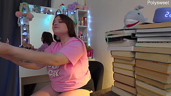 Russian actress shoots solo backstage video